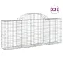 Gabion baskets 25 units, arched shape, iron, 200x30x80/100 cm by vidaXL, Pots and planters - Ref: Foro24-3146105, Price: 1,00...
