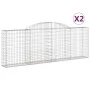 Gabion baskets 2 pcs arc shape iron 300x30x100/120 cm by vidaXL, Pots and planters - Ref: Foro24-3146521, Price: 211,53 €, Di...