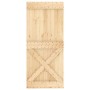 Puerta corredera con herrajes madera maciza de pino 90x210 cm