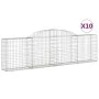 Gabion baskets 10 units arch shape iron 300x30x80/100 cm by vidaXL, Pots and planters - Ref: Foro24-3146511, Price: 908,95 €,...