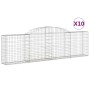 Gabionenkörbe 10 Stück Bogenform Eisen 300x30x80/100 cm von vidaXL, Töpfe und Pflanzgefäße - Ref: Foro24-3146511, Preis: 920,...
