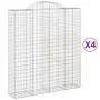 Gabionenkörbe 4 Stück Bogenform Eisen 200x50x220/240 cm von vidaXL, Töpfe und Pflanzgefäße - Ref: Foro24-3146448, Preis: 589,...