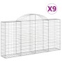 Gabionenkörbe 9 Stück Bogenform Eisen 200x30x100/120 cm von vidaXL, Töpfe und Pflanzgefäße - Ref: Foro24-3146117, Preis: 645,...