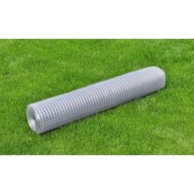 Malla de alambre de acero galvanizado plateada 25x1 m de vidaXL, Paneles de vallas - Ref: Foro24-140432, Precio: 75,73 €, Des...