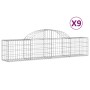 Gabionenkörbe 9 Stück Bogenform Eisen 200x30x40/60 cm von vidaXL, Töpfe und Pflanzgefäße - Ref: Foro24-3146054, Preis: 420,46...