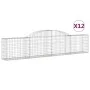 Cestas de gaviones 12 uds forma de arco hierro 300x30x60/80 cm de vidaXL, Maceteros y jardineras - Ref: Foro24-3146495, Preci...