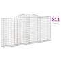 Gabionenkörbe 13 Stück Bogenform Eisen 300x30x140/160 cm von vidaXL, Töpfe und Pflanzgefäße - Ref: Foro24-3146568, Preis: 1,0...