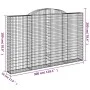 Gabion baskets 4 pcs arch shape iron 300x30x180/200 cm by vidaXL, Pots and planters - Ref: Foro24-3146595, Price: 650,48 €, D...