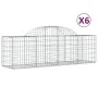 Gabion baskets 6 pcs arch shape iron 200x50x60/80 cm by vidaXL, Pots and planters - Ref: Foro24-3146282, Price: 395,03 €, Dis...