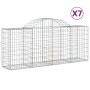 Gabionenkörbe 7 Stk. Bogenform Eisen 200x50x80/100 cm von vidaXL, Töpfe und Pflanzgefäße - Ref: Foro24-3146304, Preis: 529,31...