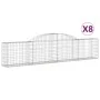 Gabion baskets 8 pcs arch shape iron 300x30x60/80 cm by vidaXL, Pots and planters - Ref: Foro24-3146491, Price: 605,88 €, Dis...