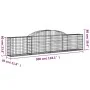Gabion baskets 8 pcs arch shape iron 300x30x60/80 cm by vidaXL, Pots and planters - Ref: Foro24-3146491, Price: 605,88 €, Dis...