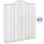 Gabion baskets 5 units, arched shape, iron, 200x50x220/240 cm by vidaXL, Pots and planters - Ref: Foro24-3146449, Price: 758,...