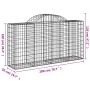 Gabionenkörbe 50 Stück bogenförmiges Eisen 200x50x100/120cm von vidaXL, Töpfe und Pflanzgefäße - Ref: Foro24-3146339, Preis: ...