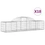 Gabion baskets 18 pcs arch shape iron 200x50x40/60 cm by vidaXL, Pots and planters - Ref: Foro24-3146271, Price: 918,22 €, Di...