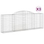 Gabionenkörbe 3 Stück Bogenform Eisen 300x30x100/120 cm von vidaXL, Töpfe und Pflanzgefäße - Ref: Foro24-3146522, Preis: 319,...