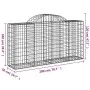 Gabion baskets 18 pcs arc shape iron 200x50x100/120cm by vidaXL, Pots and planters - Ref: Foro24-3146334, Price: 1,00 €, Disc...