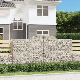 Cestas de gaviones 9 uds forma de arco hierro 300x30x140/160 cm de vidaXL, Maceteros y jardineras - Ref: Foro24-3146564, Prec...