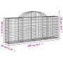 Gabionenkörbe 8 Stück Bogenform Eisen 200x30x80/100 cm von vidaXL, Töpfe und Pflanzgefäße - Ref: Foro24-3146095, Preis: 512,9...
