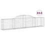 Gabion baskets 13 units, arched shape, iron, 300x30x60/80 cm. by vidaXL, Pots and planters - Ref: Foro24-3146496, Price: 972,...