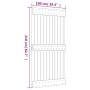 Puerta corredera con herrajes madera maciza de pino 100x210 cm