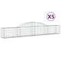 Gabionenkörbe 5 Stück bogenförmiges Eisen 300x30x40/60 cm von vidaXL, Töpfe und Pflanzgefäße - Ref: Foro24-3146470, Preis: 30...