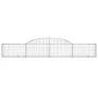 Gabion baskets 5 pcs arc shape iron 300x30x40/60 cm by vidaXL, Pots and planters - Ref: Foro24-3146470, Price: 306,03 €, Disc...