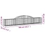 Gabion baskets 5 pcs arc shape iron 300x30x40/60 cm by vidaXL, Pots and planters - Ref: Foro24-3146470, Price: 309,93 €, Disc...