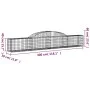 Gabion baskets 5 pcs arc shape iron 300x30x40/60 cm by vidaXL, Pots and planters - Ref: Foro24-3146470, Price: 306,03 €, Disc...