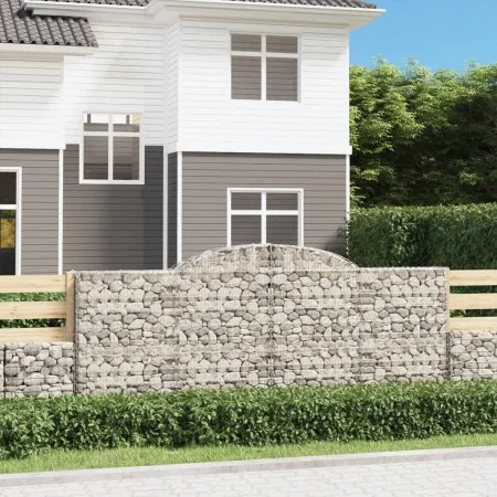 Gabion baskets 6 pcs arch shape iron 300x30x120/140 cm by vidaXL, Pots and planters - Ref: Foro24-3146543, Price: 752,20 €, D...