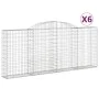 Gabionenkörbe 6 Stück Bogenform Eisen 300x30x120/140 cm von vidaXL, Töpfe und Pflanzgefäße - Ref: Foro24-3146543, Preis: 752,...