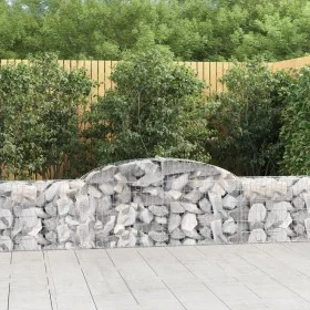 Gabion baskets 3 pcs arch shape iron 300x30x60/80 cm by vidaXL, Pots and planters - Ref: Foro24-3146486, Price: 224,79 €, Dis...