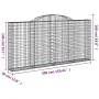 Gabion baskets 4 pcs arch shape iron 300x30x140/160 cm by vidaXL, Pots and planters - Ref: Foro24-3146559, Price: 560,97 €, D...