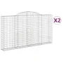 Gabionenkörbe 2 Stück bogenförmiges Eisen 300x30x160/180 cm von vidaXL, Töpfe und Pflanzgefäße - Ref: Foro24-3146575, Preis: ...