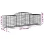 Gabion baskets 20 units, arched shape, iron, 300x50x80/100 cm by vidaXL, Pots and planters - Ref: Foro24-3146697, Price: 2,00...