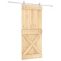 Puerta corredera con herrajes madera maciza de pino 90x210 cm
