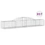 Gabion baskets 17 units, arched shape, iron, 300x50x40/60 cm. by vidaXL, Pots and planters - Ref: Foro24-3146660, Price: 1,00...