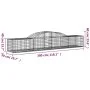 Gabion baskets 17 units, arched shape, iron, 300x50x40/60 cm. by vidaXL, Pots and planters - Ref: Foro24-3146660, Price: 1,00...