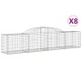 Gabionenkörbe 8 Stück Bogenform Eisen 300x50x60/80 cm von vidaXL, Töpfe und Pflanzgefäße - Ref: Foro24-3146671, Preis: 755,00...