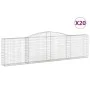 Gabionenkörbe, 20 Stück, Bogenform aus Eisen, 400 x 30 x 100/120 cm von vidaXL, Töpfe und Pflanzgefäße - Ref: Foro24-3146876,...