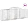 Cestas de gaviones 4 uds forma de arco hierro 300x50x100/120 cm de vidaXL, Maceteros y jardineras - Ref: Foro24-3146703, Prec...