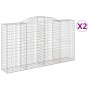 Gabionenkörbe 2 Stück Bogenform Eisen 300x50x160/180 cm von vidaXL, Töpfe und Pflanzgefäße - Ref: Foro24-3146755, Preis: 392,...