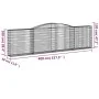 Gabion baskets 2 pcs arc shape iron 400x30x100/120 cm by vidaXL, Pots and planters - Ref: Foro24-3146866, Price: 260,65 €, Di...