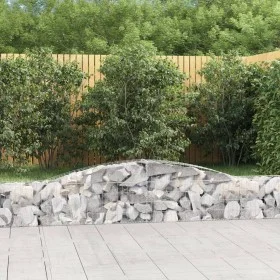 Gabion baskets 9 pcs arch shape iron 400x30x40/60 cm by vidaXL, Pots and planters - Ref: Foro24-3146834, Price: 755,16 €, Dis...