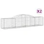 Cestas gaviones 2 uds forma de arco hierro 300x50x60/80 cm de vidaXL, Maceteros y jardineras - Ref: Foro24-3146665, Precio: 1...