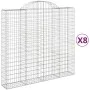 Gabionenkörbe 8 Stück Bogenform Eisen 200x50x180/200 cm von vidaXL, Töpfe und Pflanzgefäße - Ref: Foro24-3146410, Preis: 1,00...