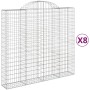 Gabionenkörbe 8 Stück Bogenform Eisen 200x50x180/200 cm von vidaXL, Töpfe und Pflanzgefäße - Ref: Foro24-3146410, Preis: 1,00...