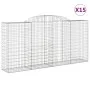 Gabionenkörbe 15 Stück Bogenform Eisen 300x50x140/160 cm von vidaXL, Töpfe und Pflanzgefäße - Ref: Foro24-3146749, Preis: 2,0...