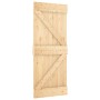 Puerta corredera con herrajes madera maciza de pino 85x210 cm