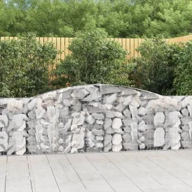 Gabion baskets 7 pcs arch shape iron 400x30x100/120 cm by vidaXL, Pots and planters - Ref: Foro24-3146871, Price: 914,98 €, D...
